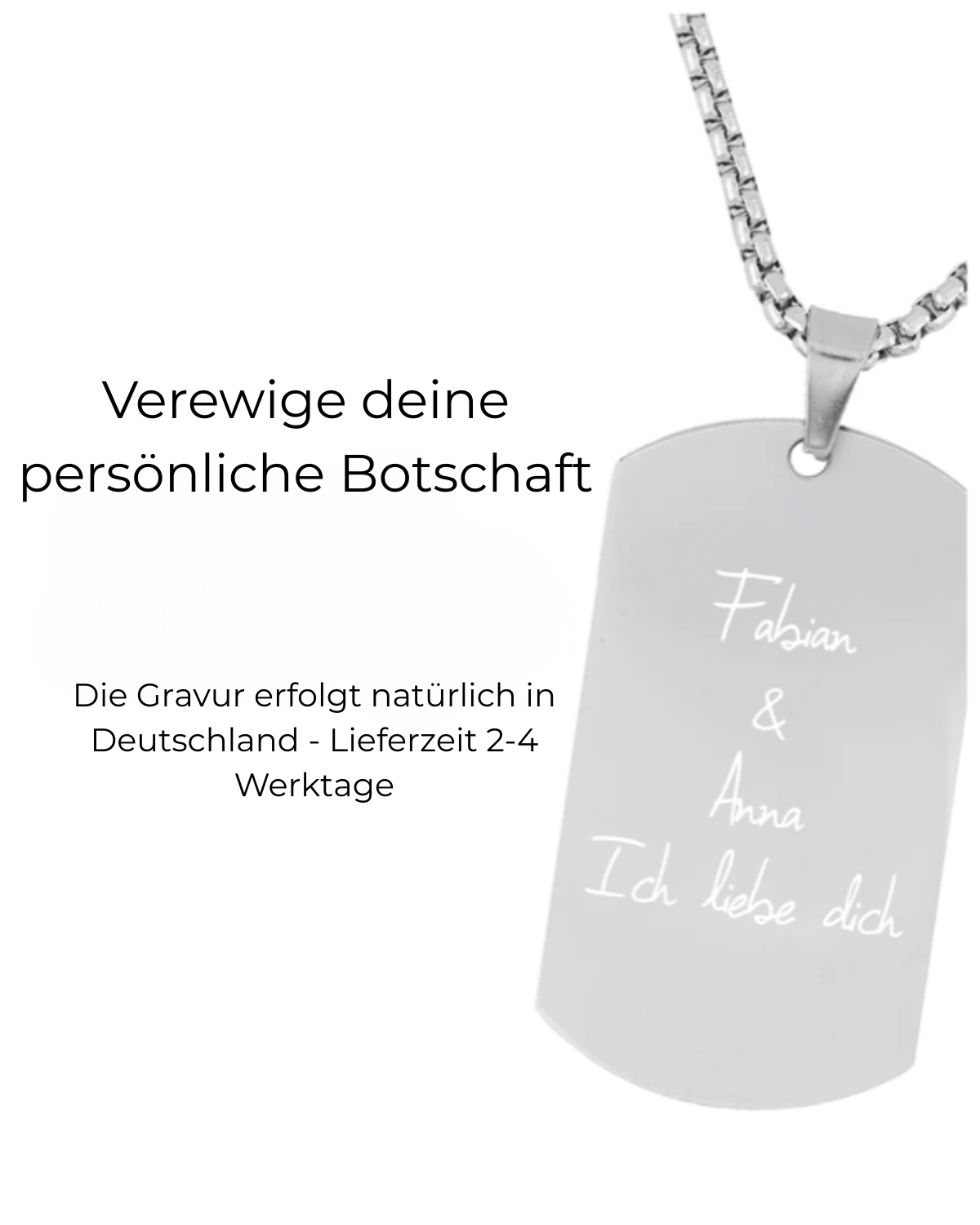 Dog Tag Kette mit Gravur