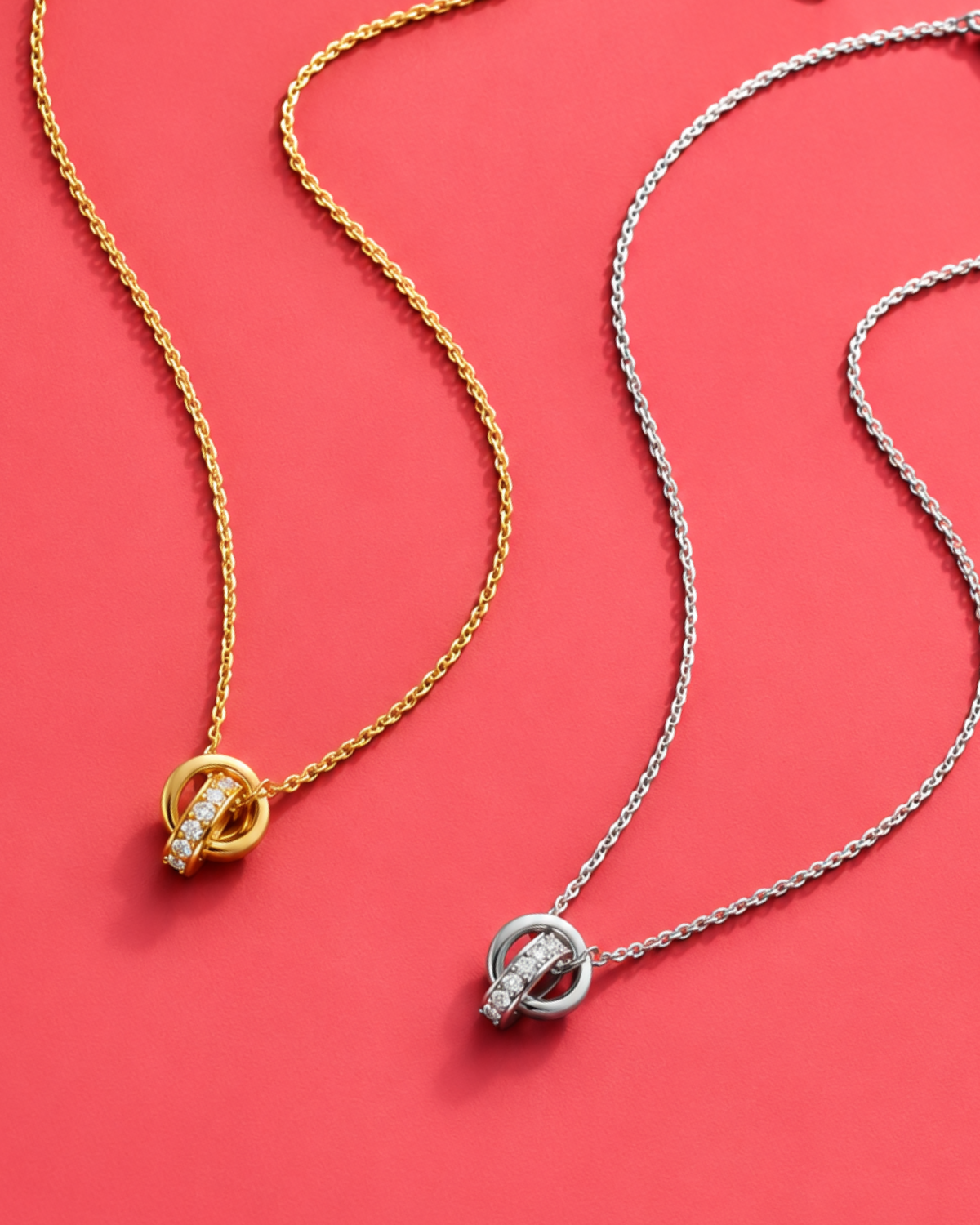Doppelring-Set Poda Gold