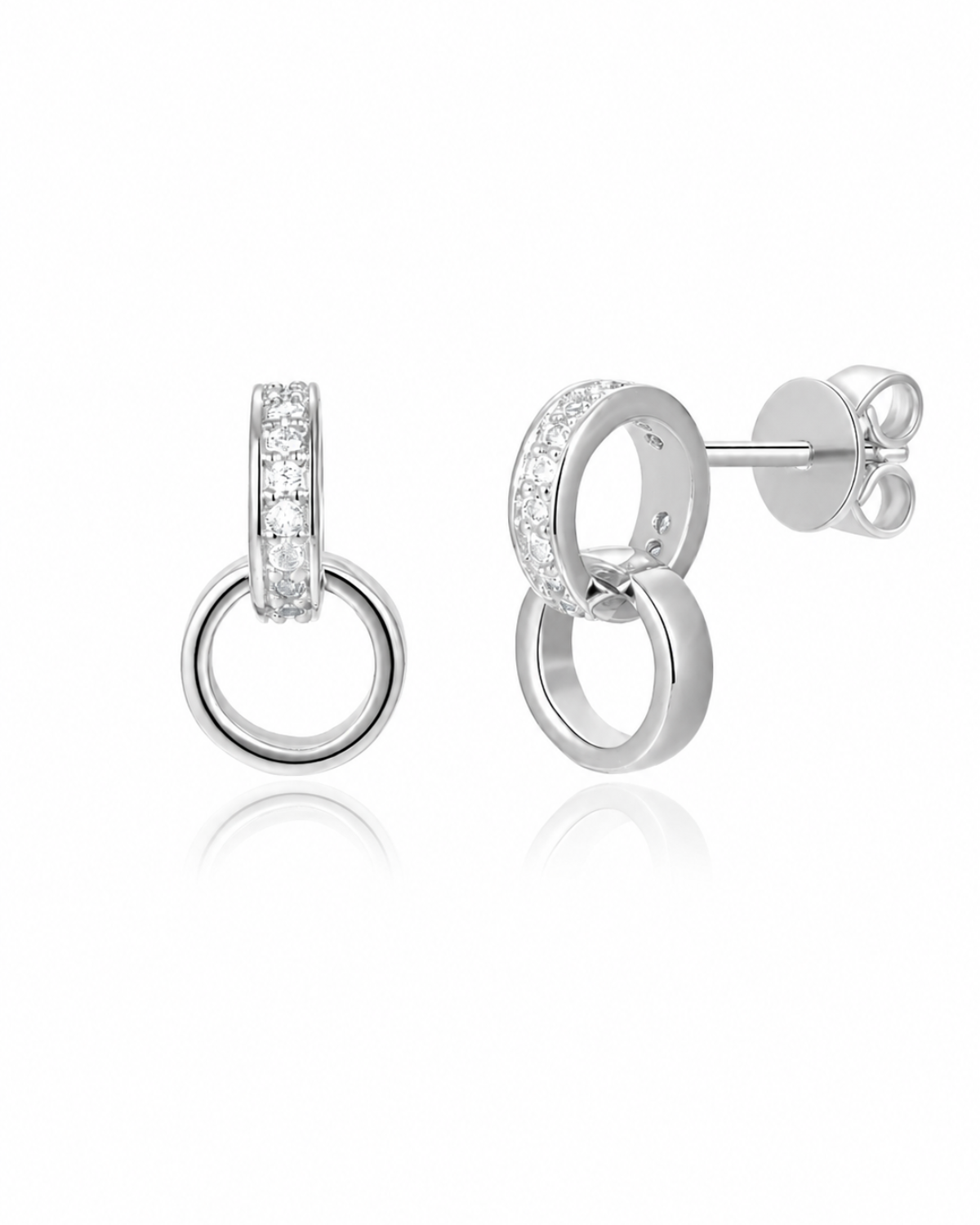Doppelring-Set Poda Silber