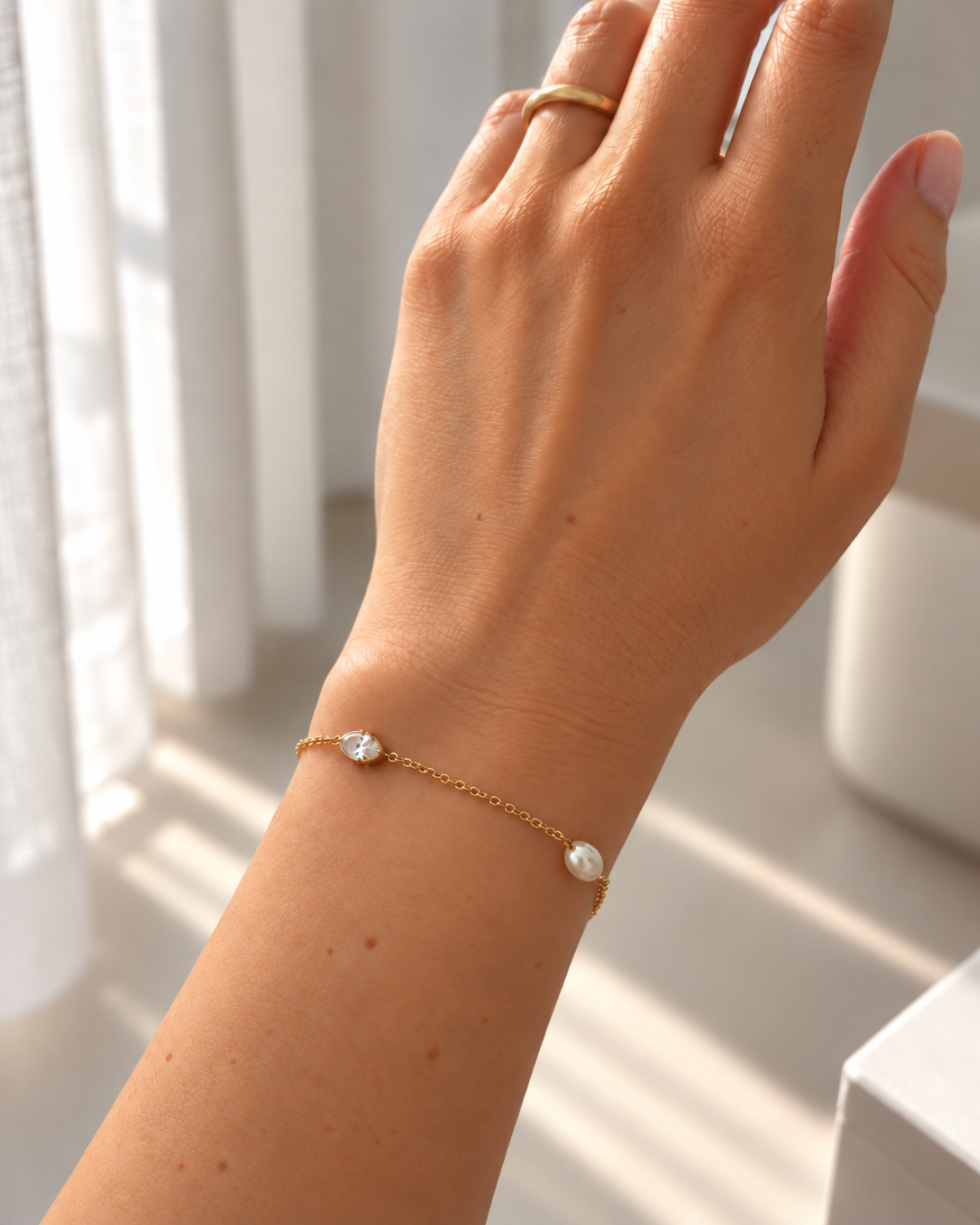 Zirkonia-Perlenarmband Yapen